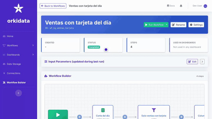Demo: un flujo programado a una hora y otro que arranca solo cuando llegan los datos